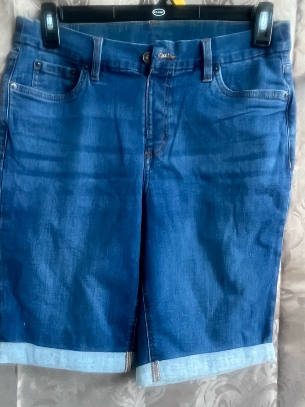 D & Co Womens  Blue Denim Jean Shorts